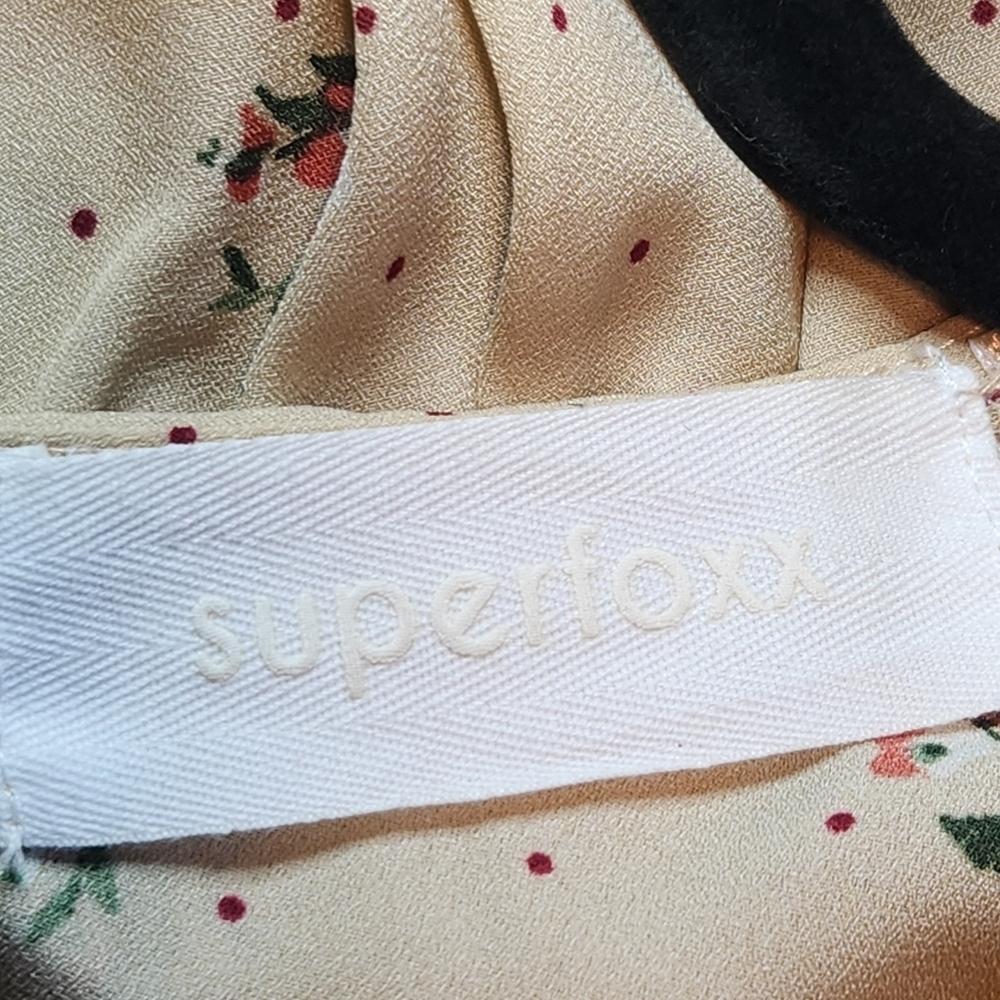 Superfoxx Floral Open Back Midi Dress Size L Summer - Picture 6 of 9